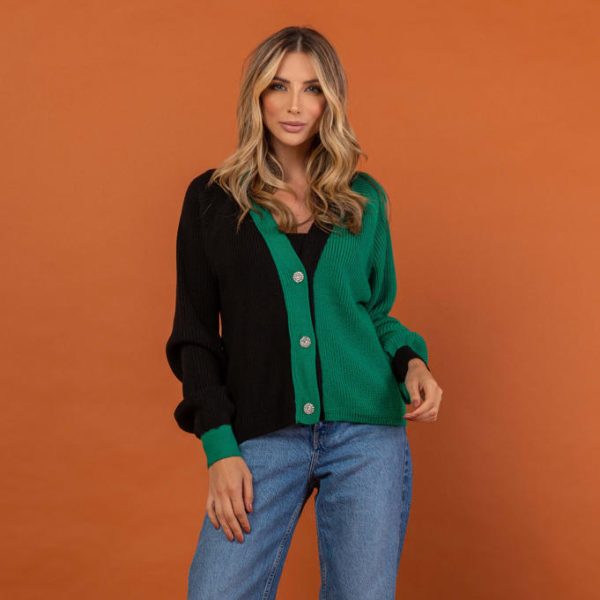 Casaco Tricot Bicolor Larissa-Imagem 13