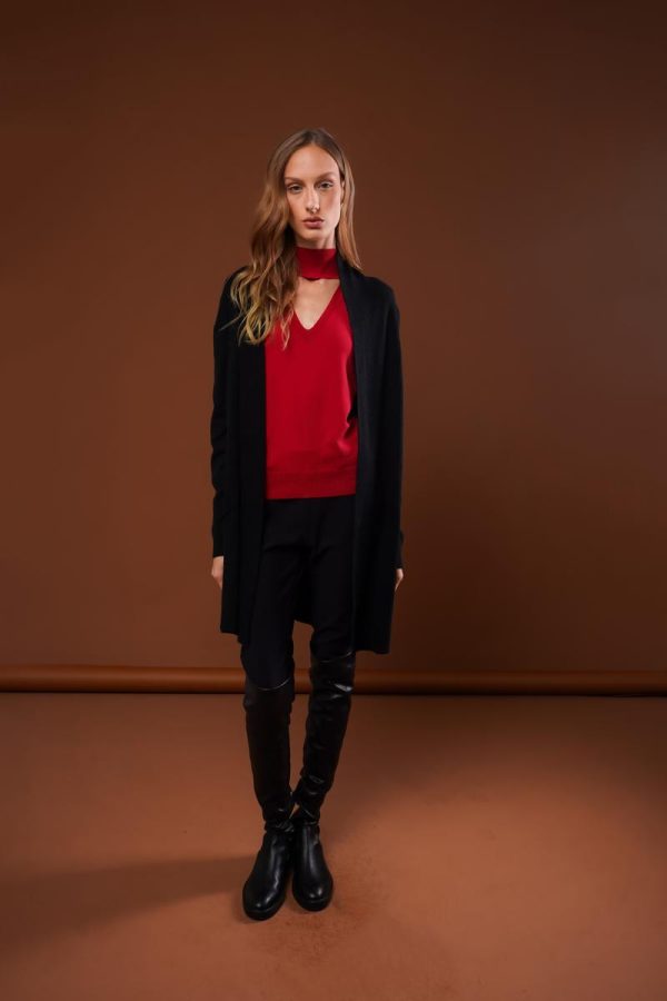 Blusa Gola Alta Decote V Marina-Imagem 13