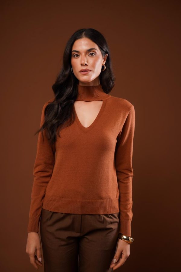 Blusa Gola Alta Decote V Marina-Imagem 18