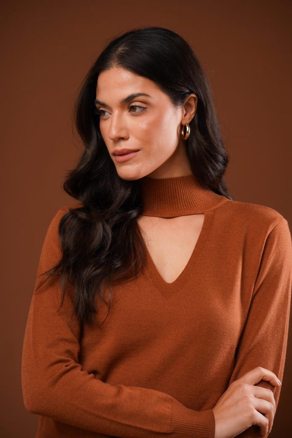 Blusa Gola Alta Decote V Marina-Imagem 19