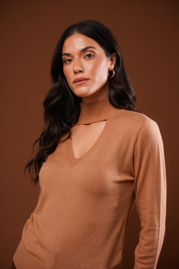 Blusa Gola Alta Decote V Marina-Imagem 29