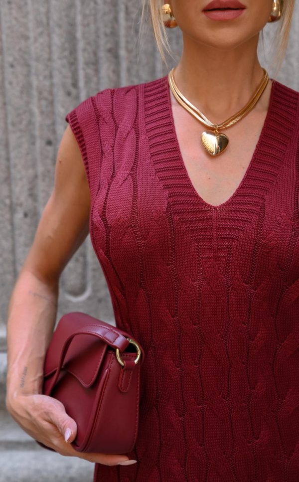 Vestido Tricot Fendas Laterais-Imagem 2