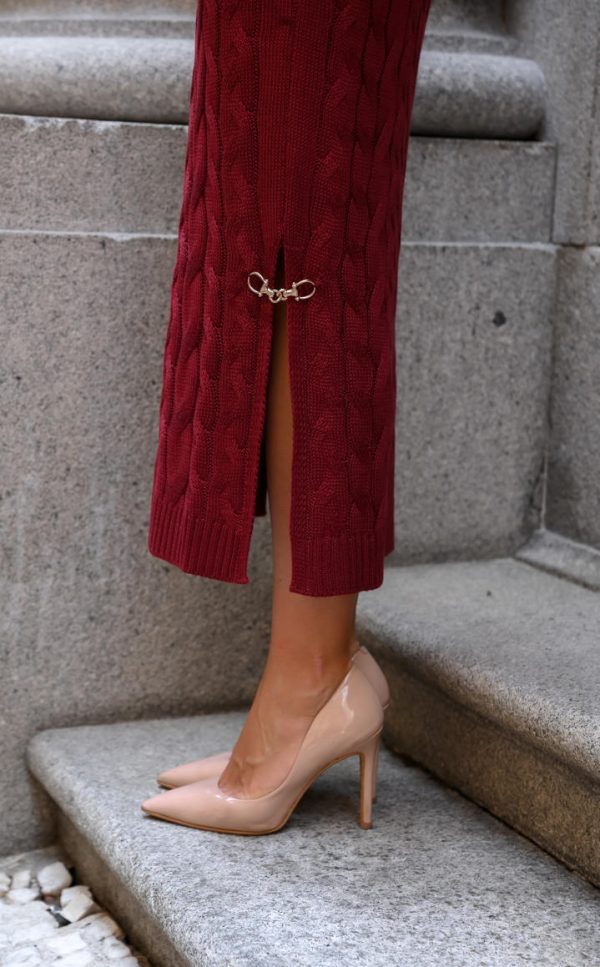 Vestido Tricot Fendas Laterais-Imagem 3