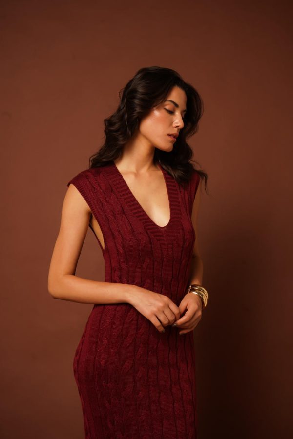 Vestido Tricot Fendas Laterais-Imagem 14