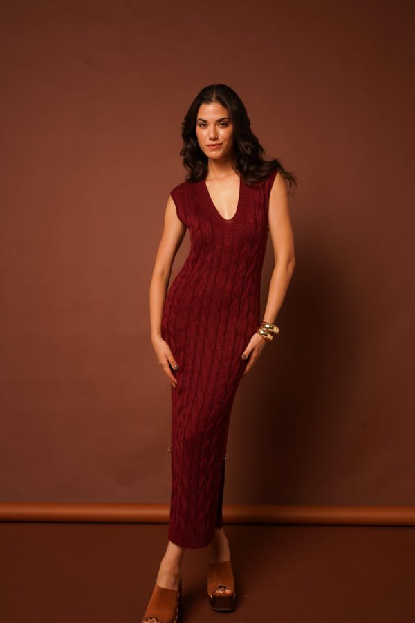 Vestido Tricot Fendas Laterais-Imagem 15