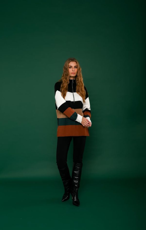 Blusa Tricot Gola Ziper Brigida-Imagem 2