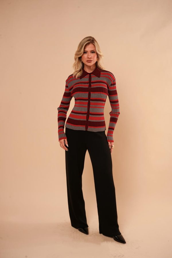 Casaco Tricot Listrado Paola-Imagem 5