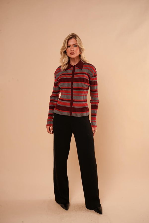 Casaco Tricot Listrado Paola-Imagem 6