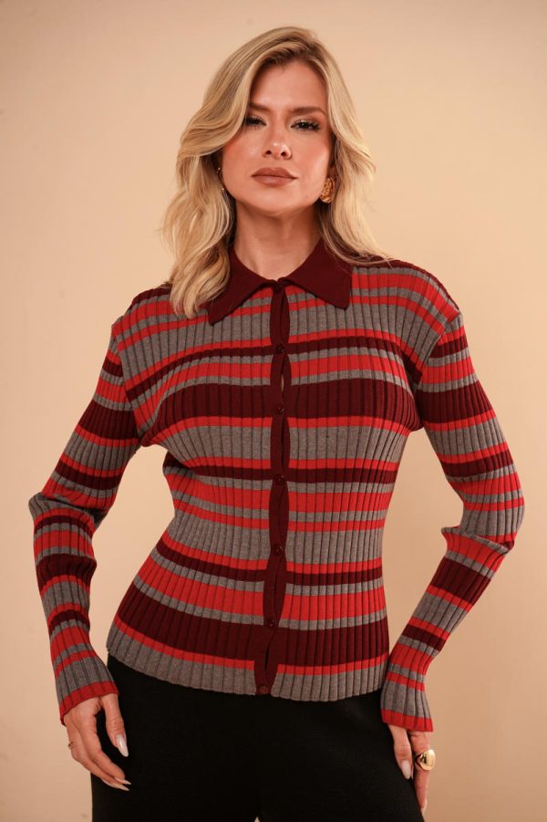 Casaco Tricot Listrado Paola-Imagem 7