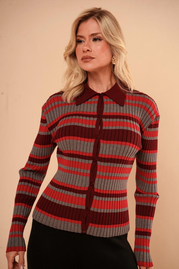 Casaco Tricot Listrado Paola-Imagem 9