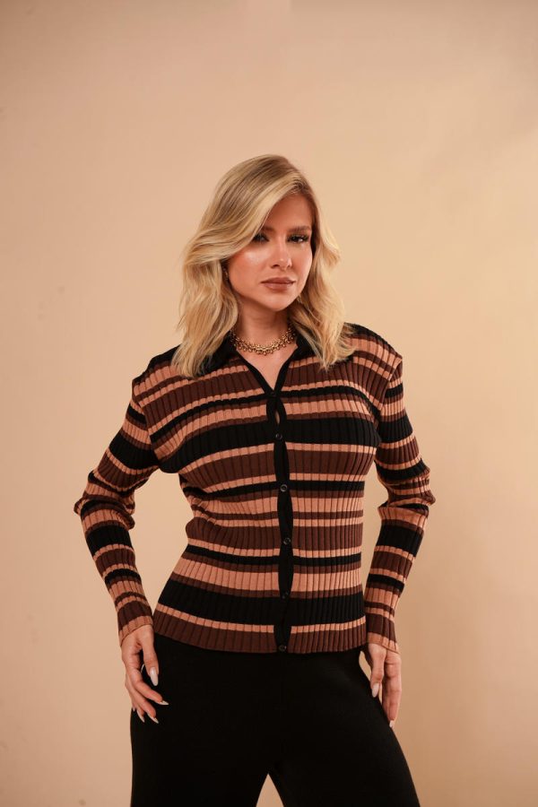 Casaco Tricot Listrado Paola-Imagem 12