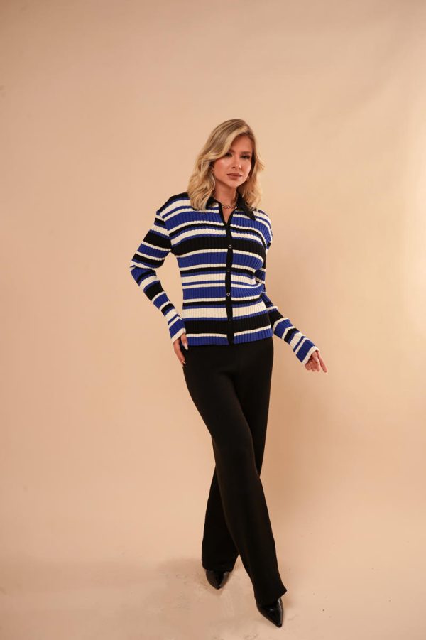 Casaco Tricot Listrado Paola-Imagem 14