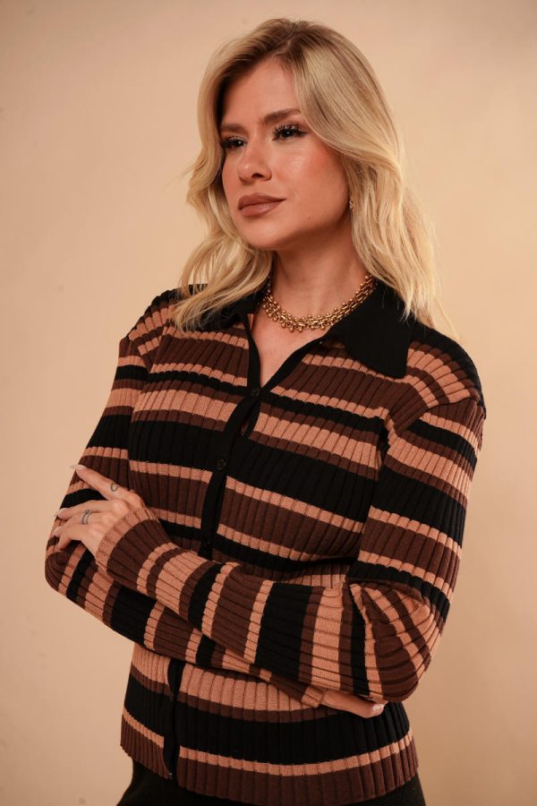 Casaco Tricot Listrado Paola-Imagem 17