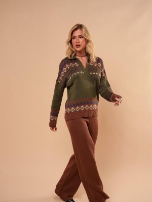 Conjunto Tricot Jacquard Ana
