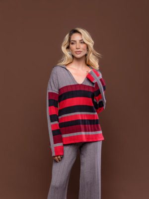 Conjunto Tricot Gola Polo Maria Gabriela