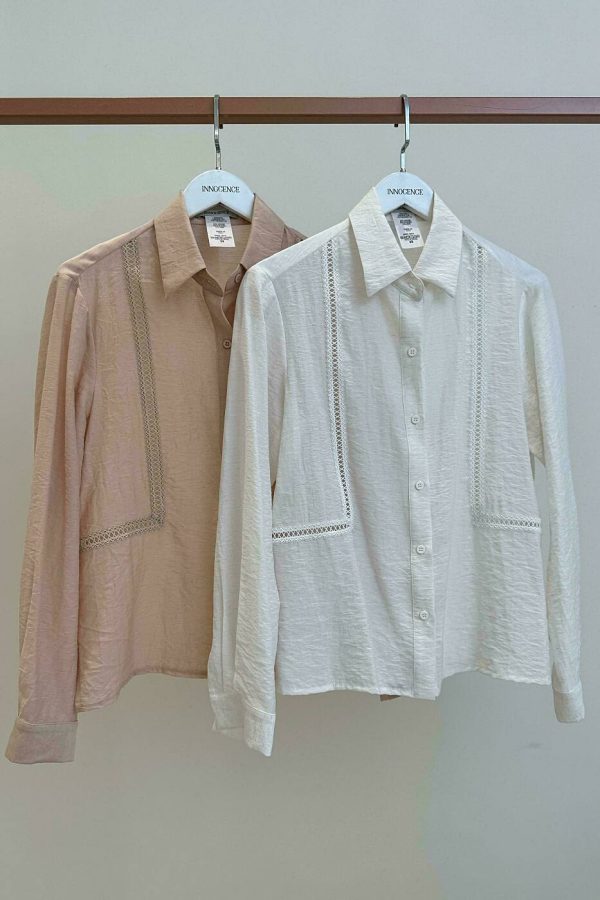 Camisa Poliamida Linho Entremeio Frente