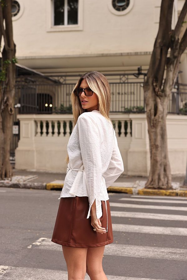Blusa Poliamida Linho Transp Amarracao-Imagem 2