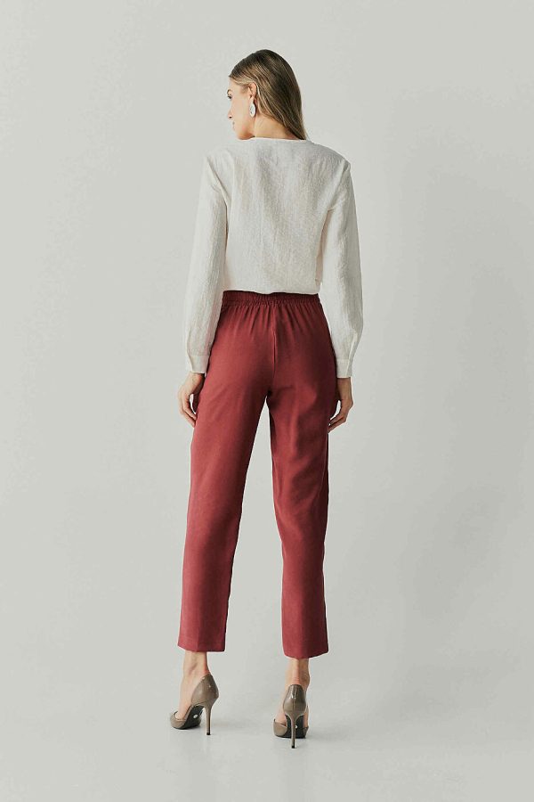 Blusa Poliamida Linho Babado Decote-Imagem 3