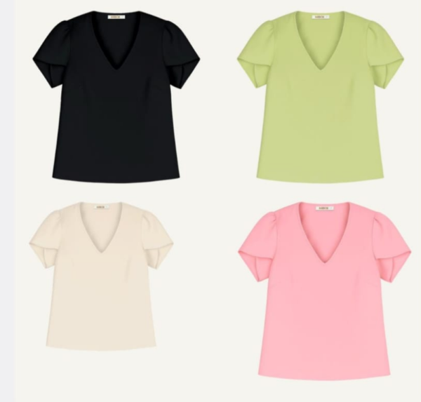 Blusa Manga Transpassada