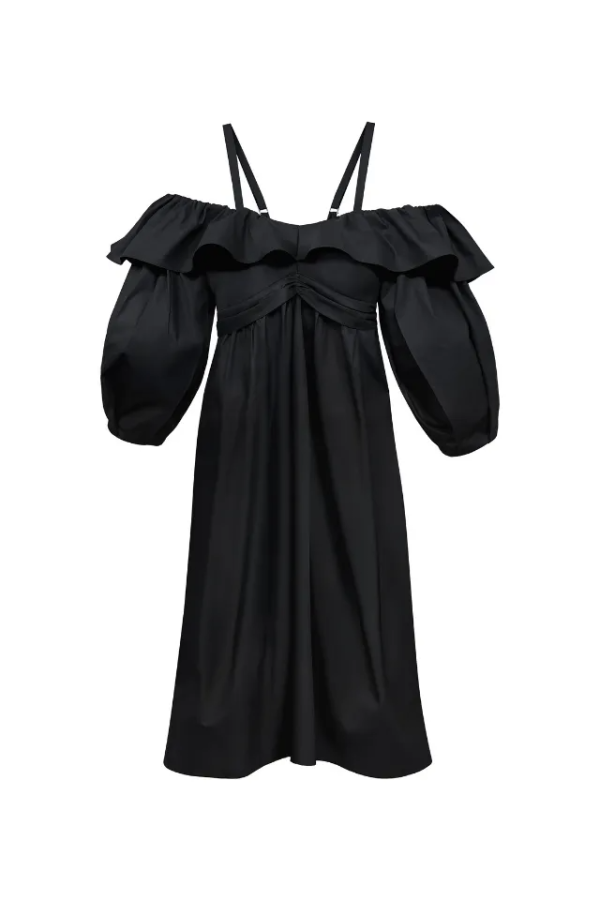 Vestido Longo Babado Manga-Imagem 4