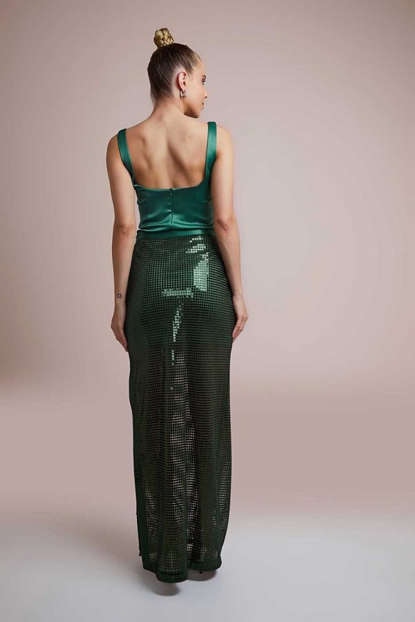 Conjunto Vestido Curto Com Saia Longa Lana-Imagem 4