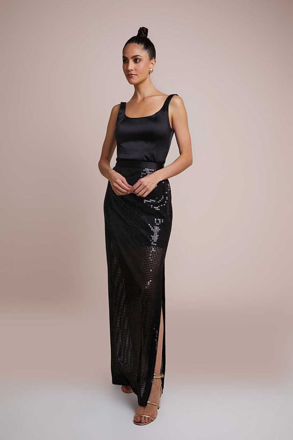 Conjunto Vestido Curto Com Saia Longa Lana-Imagem 7