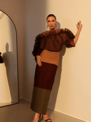 Blusa Voil Babado Ombro