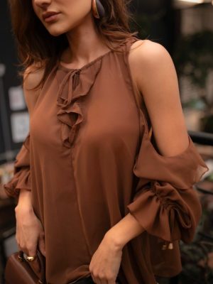 Blusa Ombro Aberto Crepe