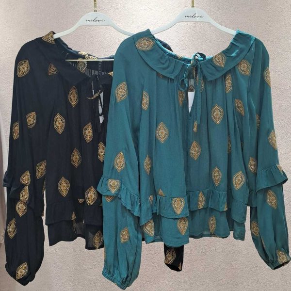 Blusa Bata Bordado Boho-Imagem 6