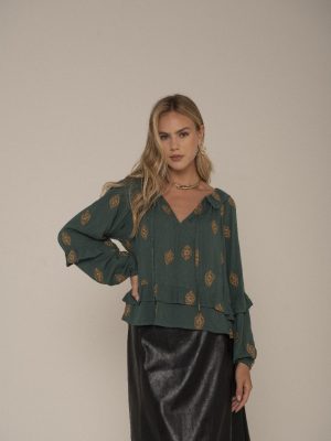 Blusa Bata Bordado Boho