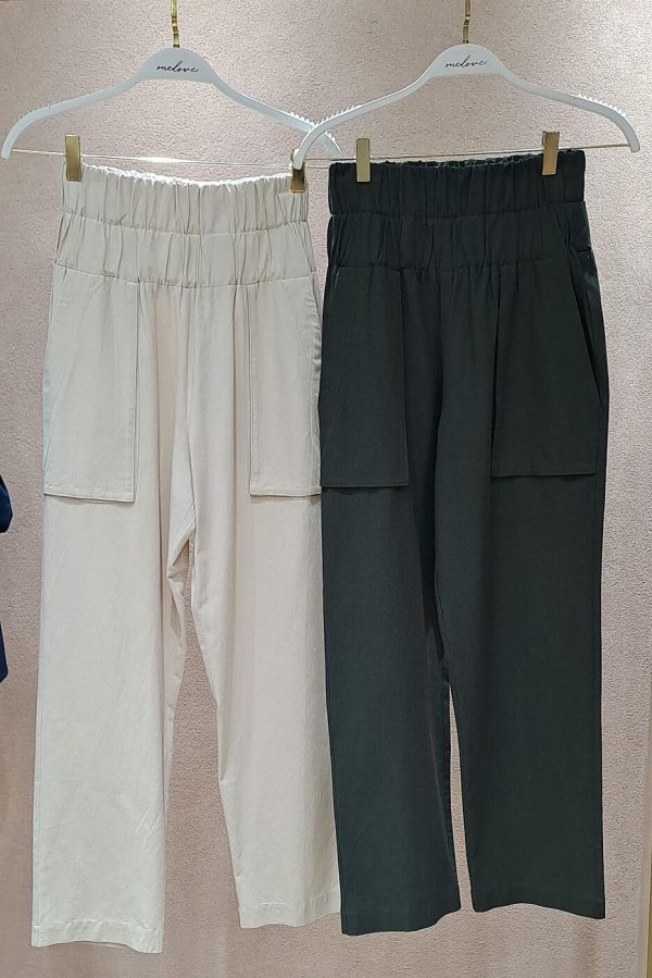 Calça Cos Largo Elastico Com Bolso-Imagem 7