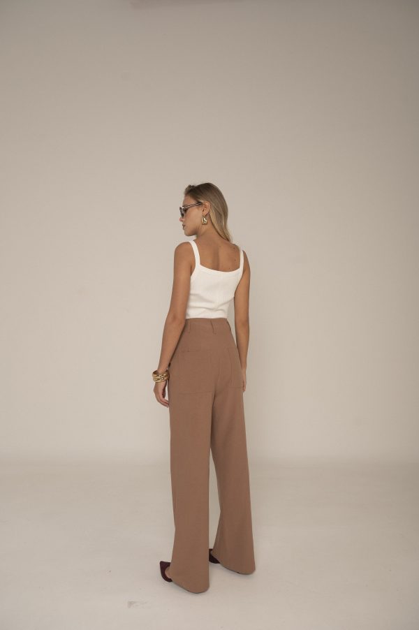 Calça Pantalona Com Pregas Cintura-Imagem 6