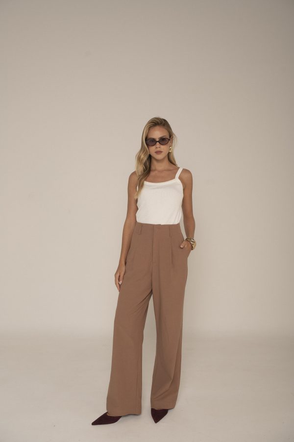 Calça Pantalona Com Pregas Cintura-Imagem 5