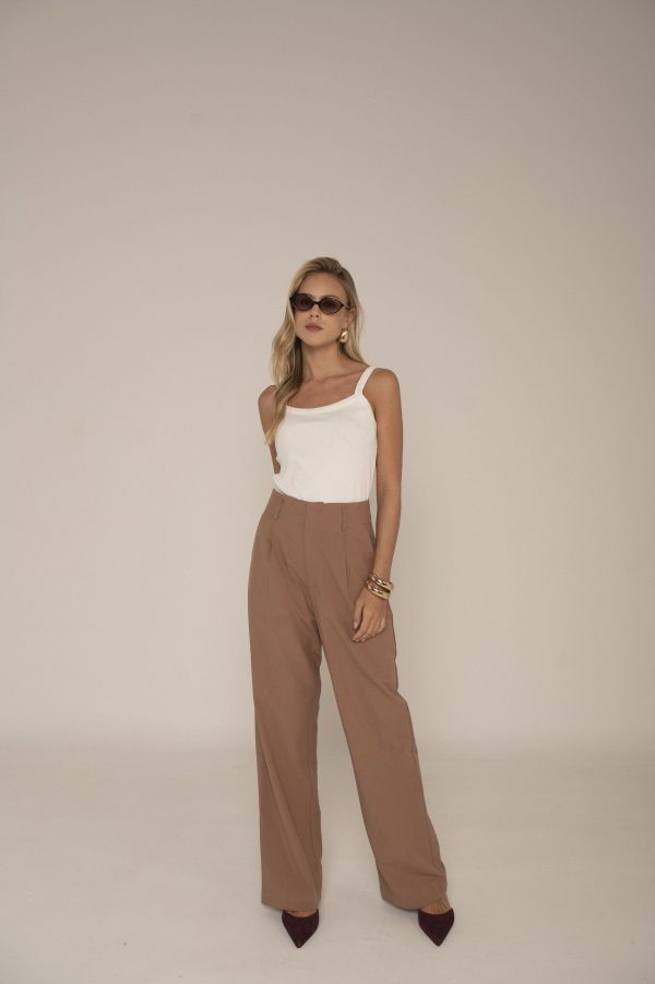 Calça Pantalona Com Pregas Cintura-Imagem 3