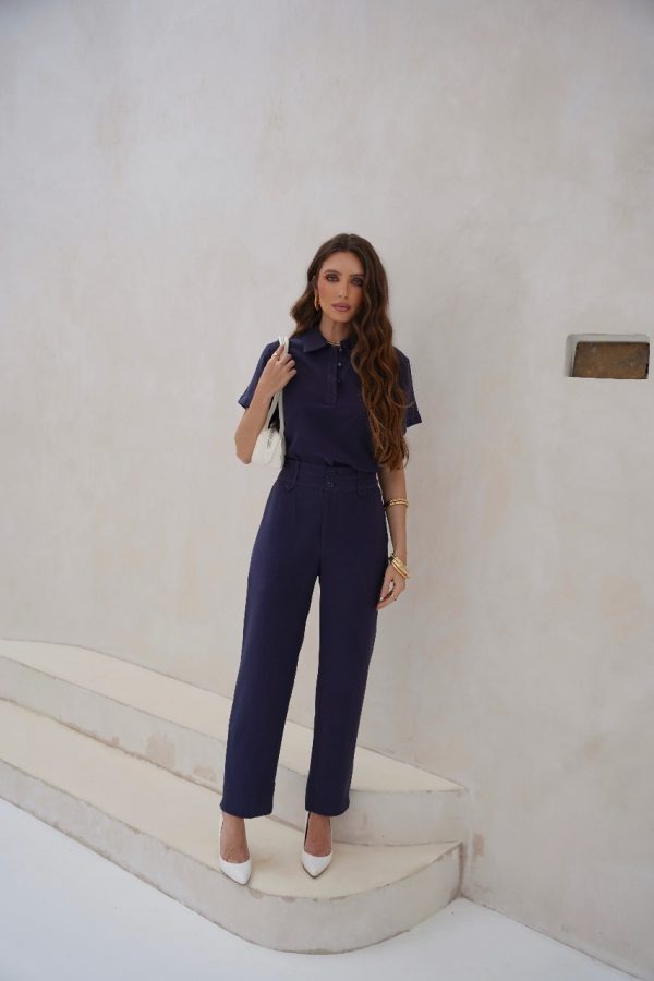 Blusa Manga Curta Polo Com Botoes-Imagem 7