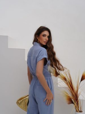 Camisa Manga Dobrada Com Bolsos