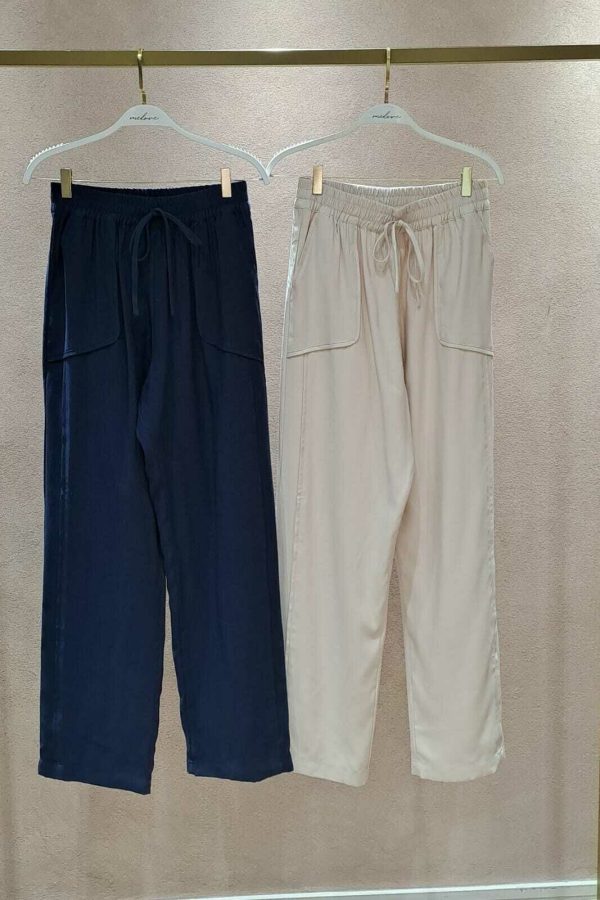 Calça Cos Elastico Detalhe Vivo Bolsos-Imagem 2