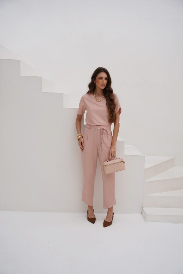 Blusa Mga Curta Com Punho Detalhe Vivo-Imagem 6