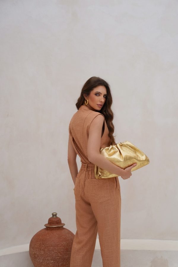 Calça Viscolinho Recortes E Bolsos-Imagem 6