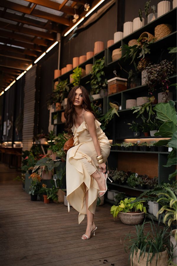 Vestido Midi Babados Crepe-Imagem 4