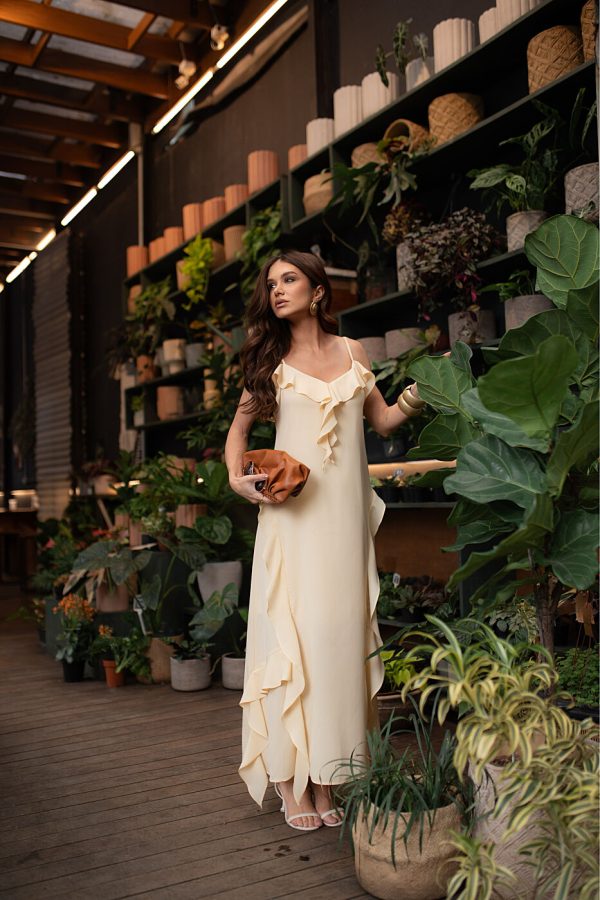 Vestido Midi Babados Crepe-Imagem 5