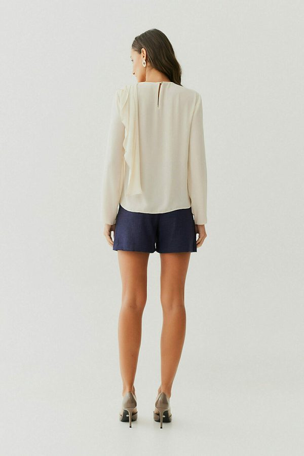 Shorts Tweed Espinha De Peixe Vivo Cos-Imagem 3