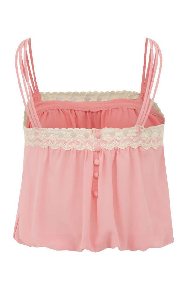 Cropped Chiffon C/ Renda-Imagem 2