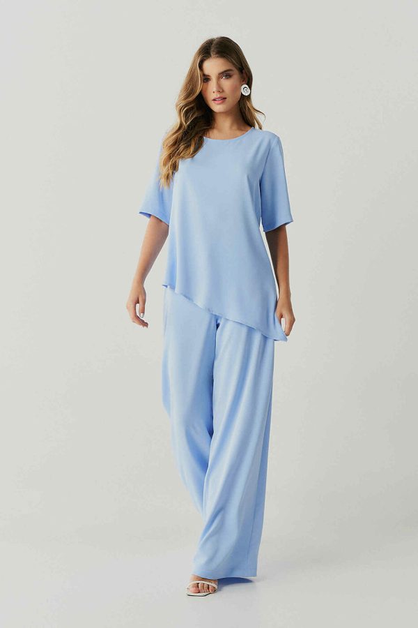 CONJ CREPE CALCA ELAST BLUSA B ASSIMETRICA