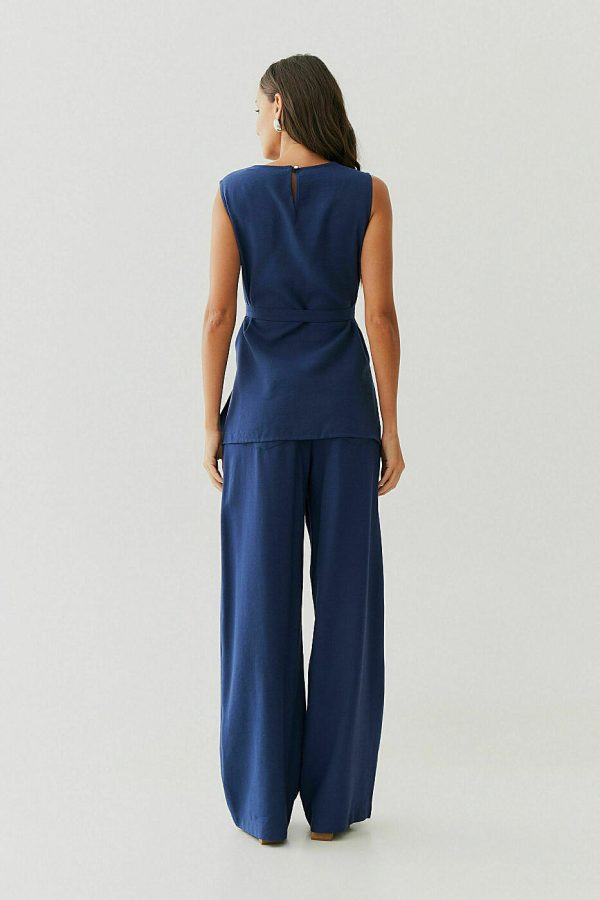 Conjunto Alf Linho Regata Faixa Pant Vivo Cos-Imagem 2