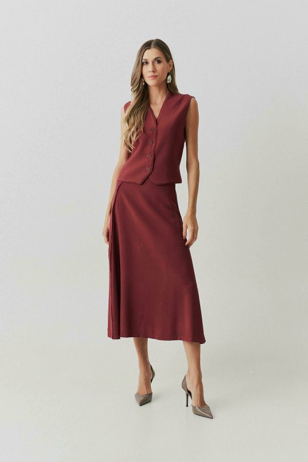 Conjunto Alf Viscose Colete E Saia Vivo-Imagem 2