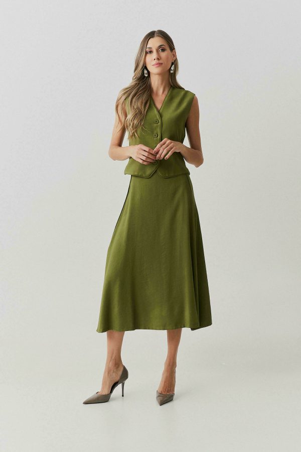 Conjunto Alf Viscose Colete E Saia Vivo-Imagem 5