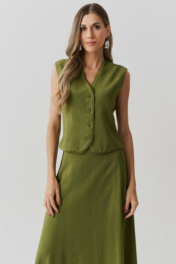 Conjunto Alf Viscose Colete E Saia Vivo-Imagem 10