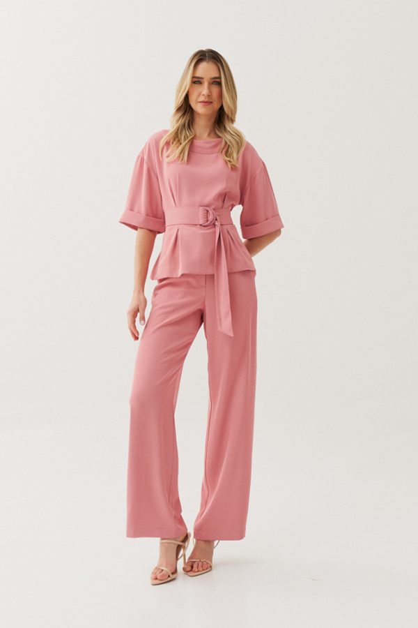 CONJ ALF CREPE CALCA PANT BLUSA MG DOBRADA-Imagem 3