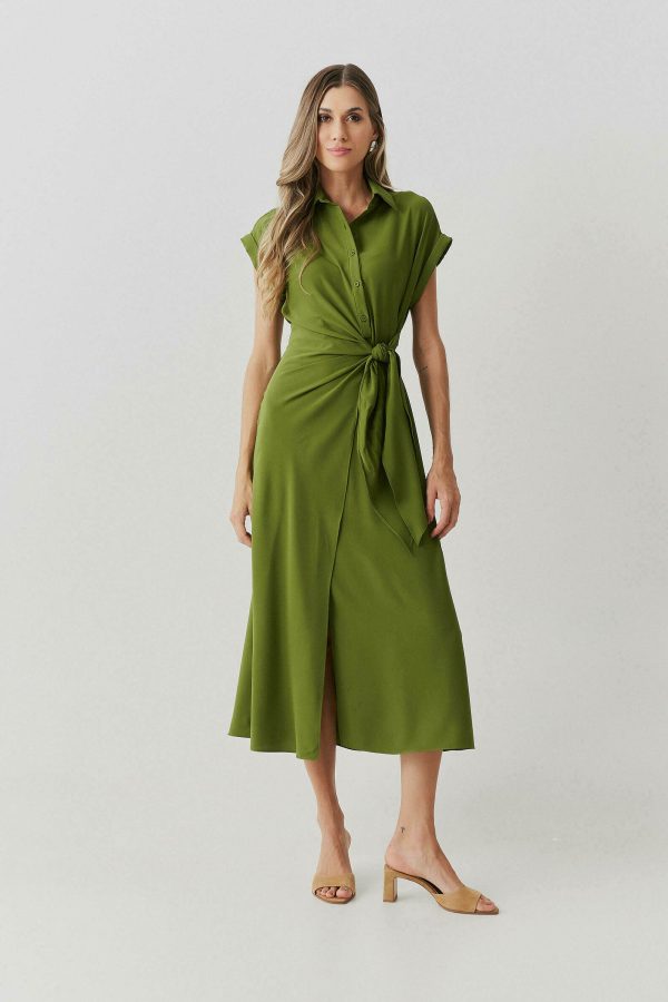 Vestido Crepe Amarracao Lateral-Imagem 2